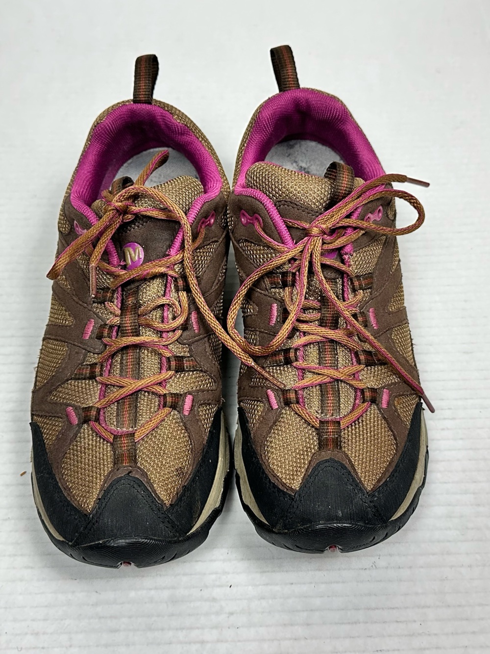 Merrell J55690 Otter Brown Pink Mesh Waterproof Hiking Trail Shoes Women's 9.0 - Picture 4 of 9